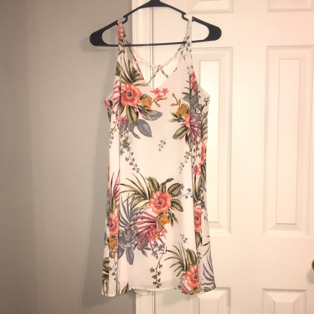 Floral dress with strappy back